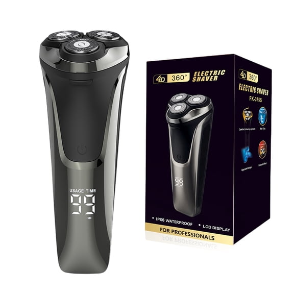 Shaver - Floating 4D Three Head, Full Body Washable, Men's Rechargeable Beard Trimmer, Waterproof, 3 Independent Moving Heads, Precision Shaving, Beard Grooming, Sensitive Skin, Tr Makeup Organizers