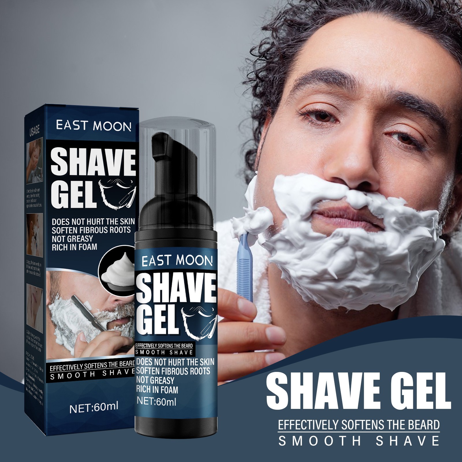 Shaving Cream Men'S Shaving Foam Gentle Refreshing Cleansing Softening