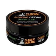 Classic Samurai Shaving Cream, Menthol & Mint, 150ml, Repairs and Calms Skin Irritation