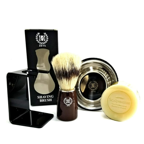 Shaving Razor & Brush Stand Black Plastic Holder Stand Convenient Close Shave
