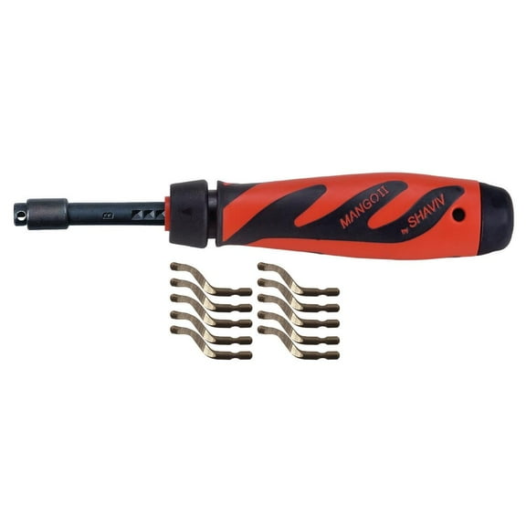 Shaviv 29252 Bonus Pack Deburring Tool Kit for Long Reach Work with Mango II Handle