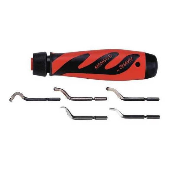 Shaviv Deburring Tool Set,Plastic,Hi Speed Stl. 155-00162