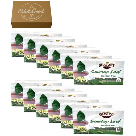 Shavuot Soursop Tea 20Tea Bags (30g) 12-Pack – Product of Jamaica – Curated & Packaged by ODatzGood