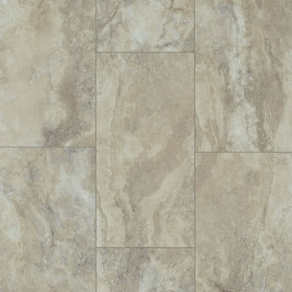 Shaw 1022V Paragon Tile Plus 12" X 24" Smooth Vinyl Flooring - Pebble