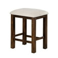 thumbnail image 1 of Shaw 25 Inch Counter Height Stool, Set of 2, Beige Seat, Rustic Brown Base, 1 of 5