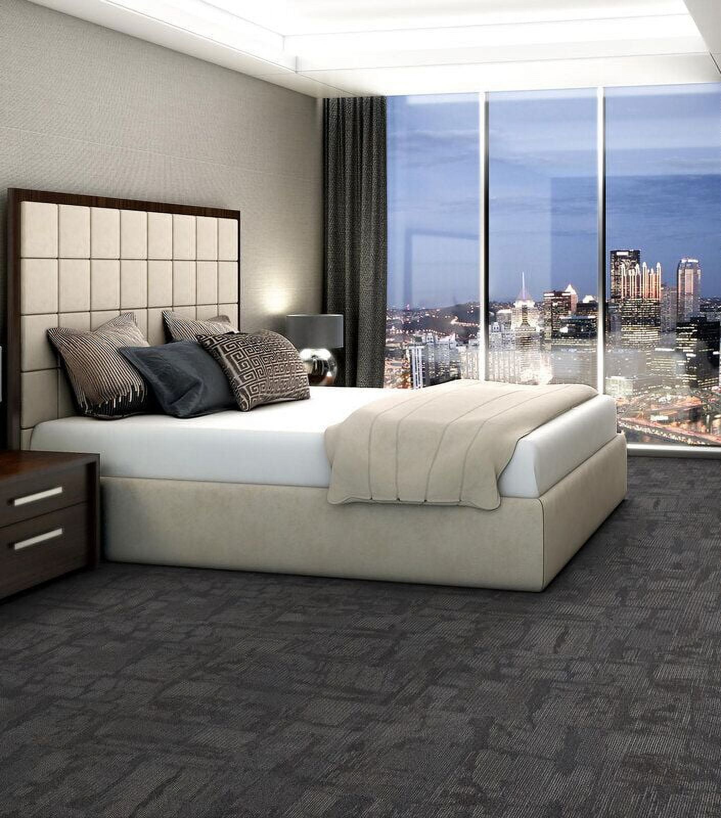 Shaw Complexion 24-in x 24-in Medium Blue Limitless Pattern Adhesive Carpet Tile (79.99-Sq ft)