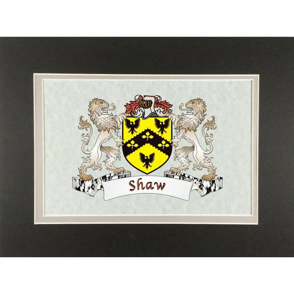 Shaw Irish Coat of Arms Print - Frameable 9" x 12"
