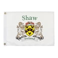 thumbnail image 1 of Shaw Irish Coat of Arms Small White Flag - 16"x10.5" inches, 1 of 1
