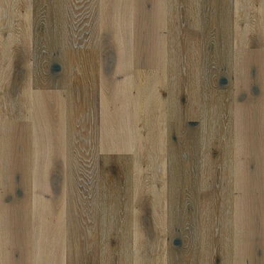 Shaw Sw485 Castlewood Oak 7-1/2" Wide Wire Brushed Engineered Hardwood Flooring - Baroque
