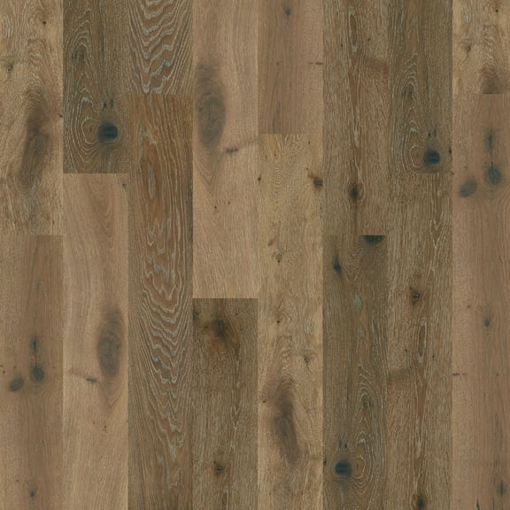 Shaw Sw485 Castlewood Oak 7-1/2" Wide Wire Brushed Engineered Hardwood Flooring - Baroque