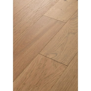 Shaw Sw486 Castlewood Hickory 8" Wide Wire Brushed Engineered Hickory Hardwood Flooring -