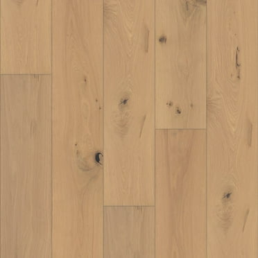 Shaw Sw754 Expressions 9" Wide Wire Brushed Engineered White Oak Hardwood Flooring -