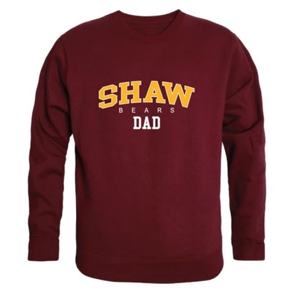 Shaw University Bears Dad Crewneck Sweatshirt, Maroon - Large