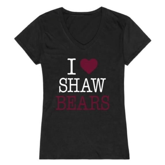 Shaw University Bears I Love Women T-Shirt, Black - Large