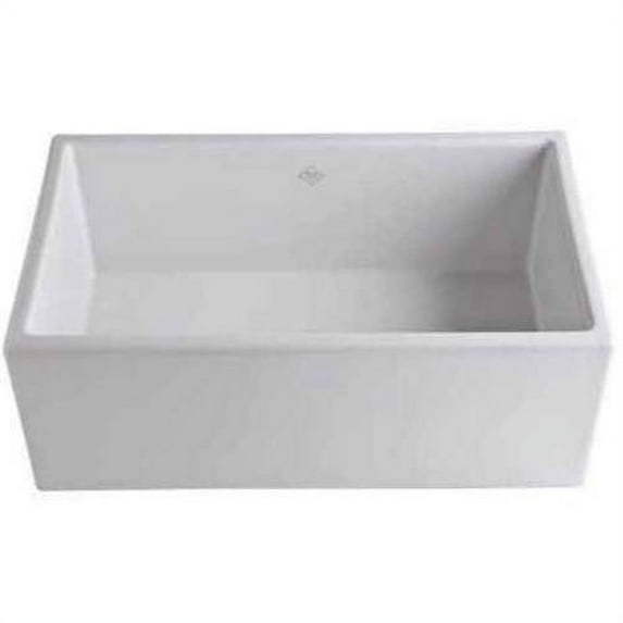 Shaw's Premium Seafood Classic White Fireclay 30in Rectangle Single Bowl Sink