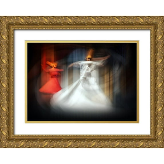 Shawki, Mohamed 18x14 Gold Ornate Wood Framed with Double Matting Museum Art Print Titled - LetS Dance