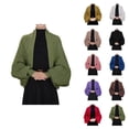 thumbnail image 1 of Shawl Cardigans for Women 2025 Hollow Out Knit Slouchy Wrap Cardigan Shawl Coat Lightweight Slouchy Knit Cover Up, 1 of 5