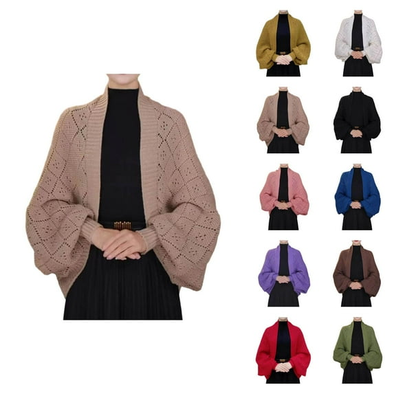 Shawl Cardigans for Women 2025 Hollow Out Knit Slouchy Wrap Cardigan Shawl Coat Lightweight Slouchy Knit Cover Up