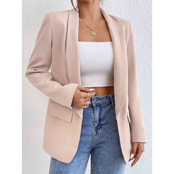 Shawl Collar Long Sleeve Blazer