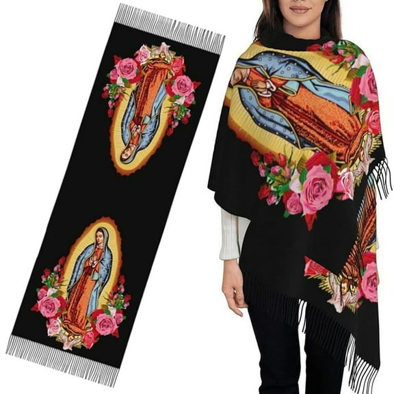 Shawl Scarf, Prayer Blanket Shawl, Catholic Gifts for Women, Virgin Mary Soft Wraps