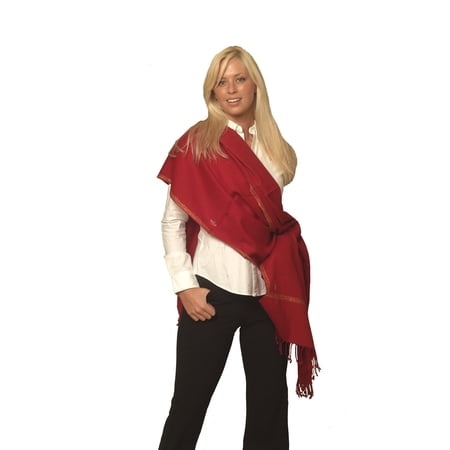 Shawl/Shawls/Scarf/Scarves/Wrap/Stole/Muffler/Cape/Ruana/Blanket/Throw/Pashmina Shawl/Cashmere Scarf/Wool/Silk (Wine Red Regular Shawl)