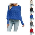 thumbnail image 1 of Shawl Sweaters for Women 2025 Long Batwing Sleeve Shrug Scarf Knitted Crochet Wrap Fall Winter Outfits, 1 of 6