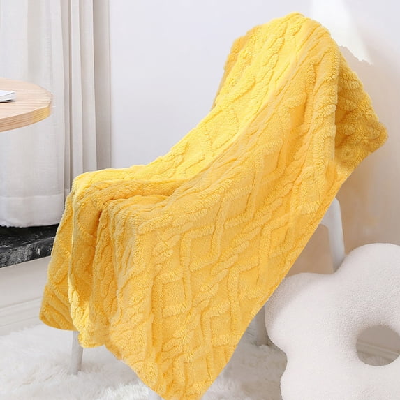 Shawl Wool Blanket Throw Blanket for Couch, Reversible Super Soft Warm Blankets Cozy Knit Fuzzy Plush Lightweight Throws for Sofa, Bed,39x28 in