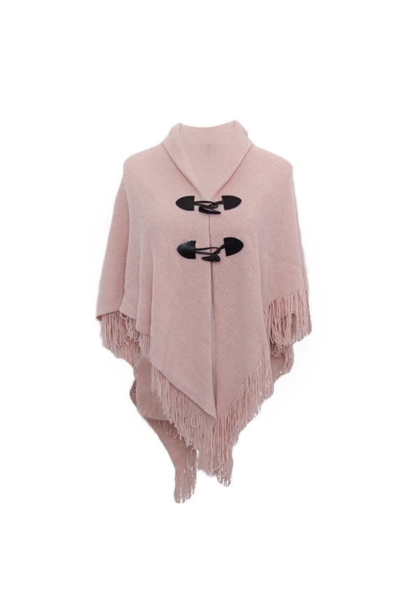 Shawl Wrap Poncho With Button Winter Poncho Cape Shawl Women Cloak Shawl Wrap Poncho Ruana Cape Cardigan Sweater Open