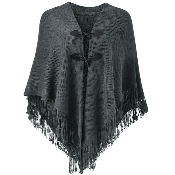 Shawl Wrap Poncho With Button Winter Poncho Cape Shawl Women Cloak Shawl Wrap Poncho Ruana Cape Cardigan Sweater Open