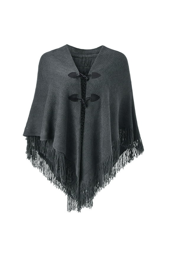 Shawl Wrap Poncho With Button Winter Poncho Cape Shawl Women Cloak Shawl Wrap Poncho Ruana Cape Cardigan Sweater Open