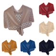 thumbnail image 1 of Shawl Wrap Versatile Outerwear Lace Knit Cape Lightweight Cardigan Sun Cover Up Jacket for Dresses to Cover Arm, 1 of 4