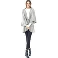 thumbnail image 1 of Shawl Wrap Vest Multiple Wear 5 in 1,Draped, Bundle with Belt Grey, 1 of 4
