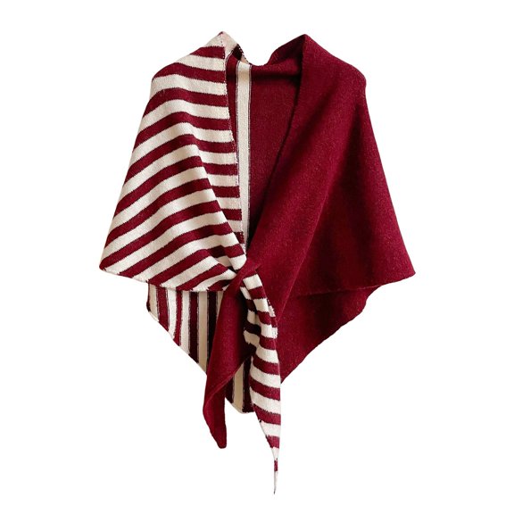 Shawl Wraps For Women Knitted Triangle Scarf Shawl With Loop Winter Gift Winter Scarf For Women Cold Weather Red One Size