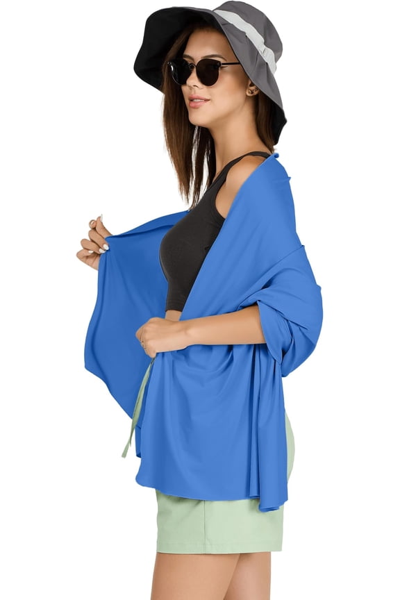Shawl Wraps For Women UPF 50+ UV Sun Protection Summer Shawl Lightweight Cooling Travel Scarf Beach Cover Up