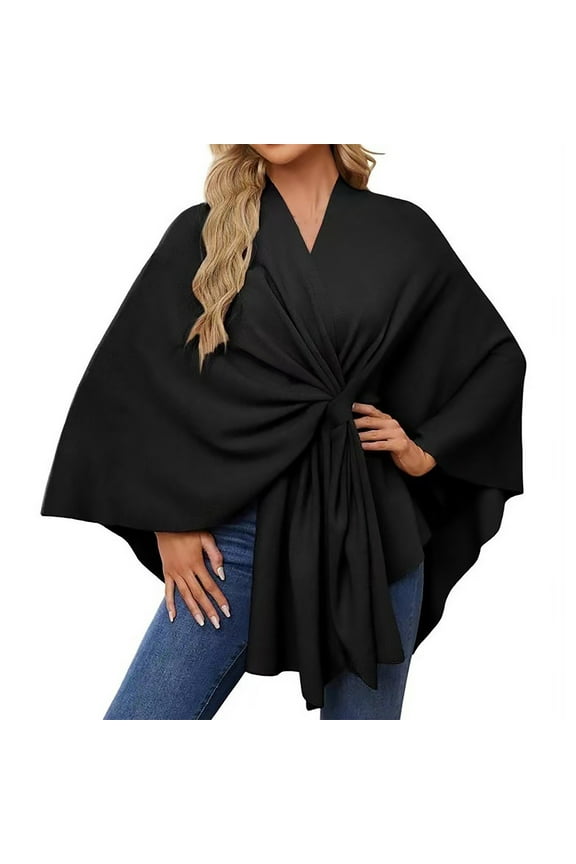 Shawl Wraps For Women Winter Women's Elegant Shawl Soft Open Front Poncho Sweater For Spring Fall Winter Scarf