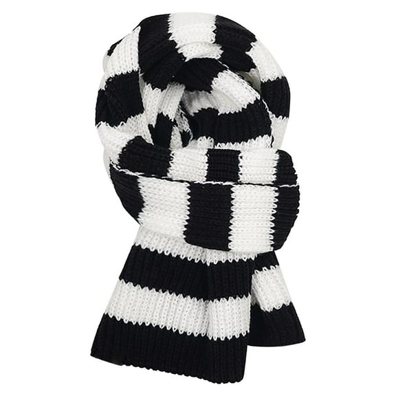 Shawl Wraps For Women Women Autumn And Winter Fashion Casual Striped Colorblock Knitted Warm Scarf