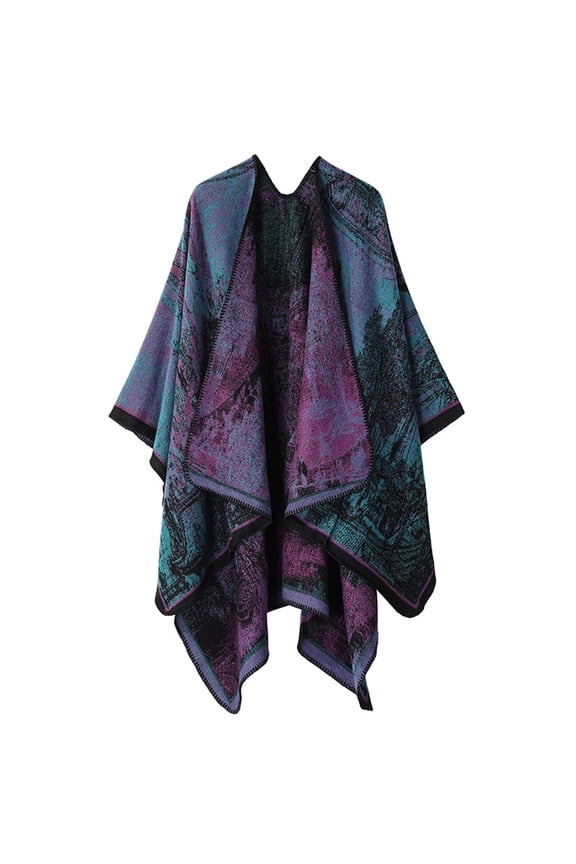 Shawl Wraps Pashmina Scarf for Women Winter Multi Colored Kint Feel Pashmina Shawls Scarf Warm Scarves Womens Long Windproof Warm Fashion Cloak Shawl Cardigan Shawl Pashmina Wraps Ponchos for Women