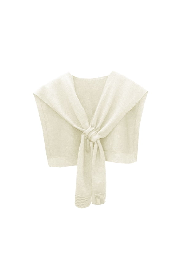 Shawl Wraps for Women LSQii Open Front Knitted Poncho Sweater Square Cardigan Casual Lightweight Solid Color Blanket Cape Scarf Daily Wear & Travel White