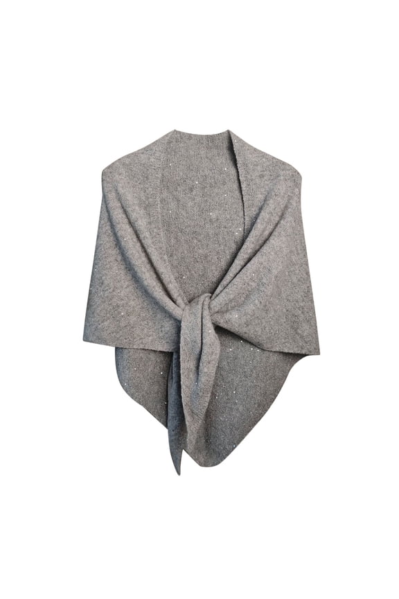 Shawl Wraps for Women Ladies' High End Wool Containing Large Shawls. Versatile for Autumn And Winter Warm With Sequins. Triangular Scarves Neck Protecting Knitted Vests for Women Triangle Scarf