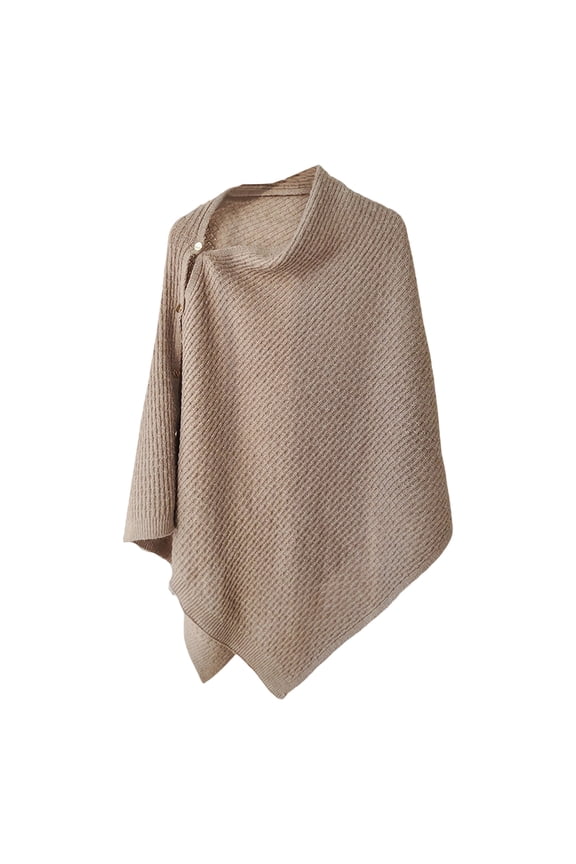 Shawl Wraps for Women Scarf for Women,Ladies' Fashionable Knitted Shawl Cape With Buckle Yarn Plaid Scarf, Women's Versatile Warm Plain Weave Shawl Windproof Warm Fashion Shawl Wraps Scarf for Women