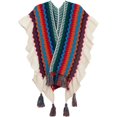 thumbnail image 1 of Shawl Wraps for Women, Bohemian Ethnic Style Cape Open Front Poncho Scarf Blanket Cardigan Coat with Tassels for Spring Autumn Winter, 1 of 7