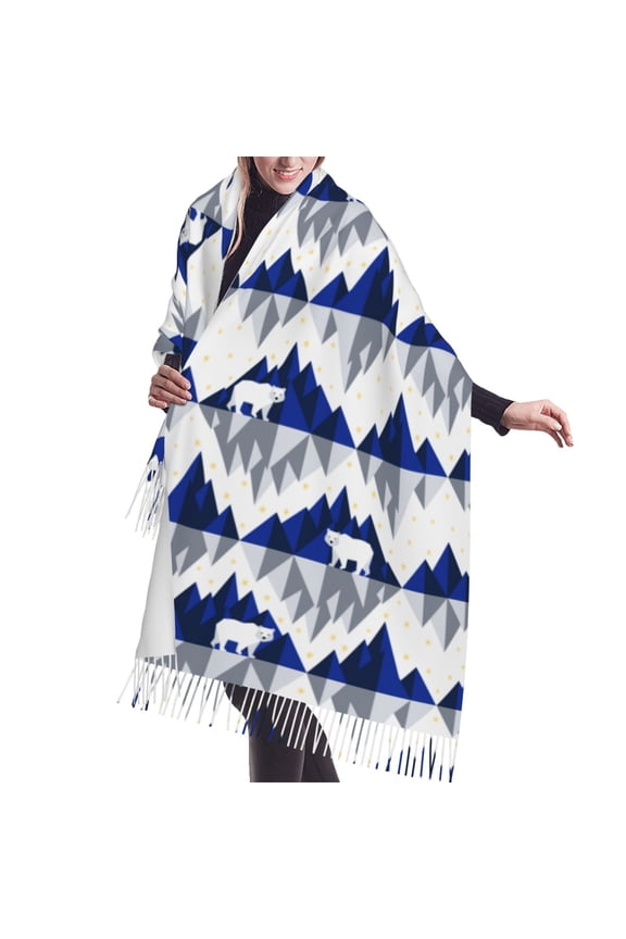 Shawl Wraps for Women - Cartoon Iceberg Polar Bear Oversized Fall Winter Fashion Blanket Scarf for Women