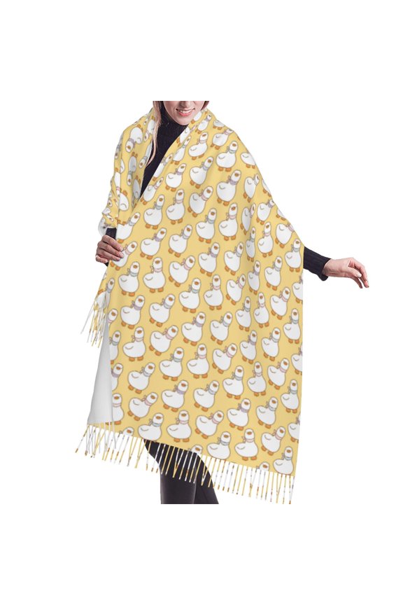 Shawl Wraps for Women - Cartoon funny cute duck_A Oversized Fall Winter Fashion Blanket Scarf for Women