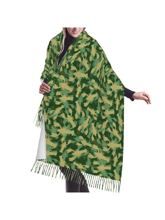 Shawl Wraps for Women - Crayfish Army Oversized Fall Winter Fashion Blanket Scarf for Women