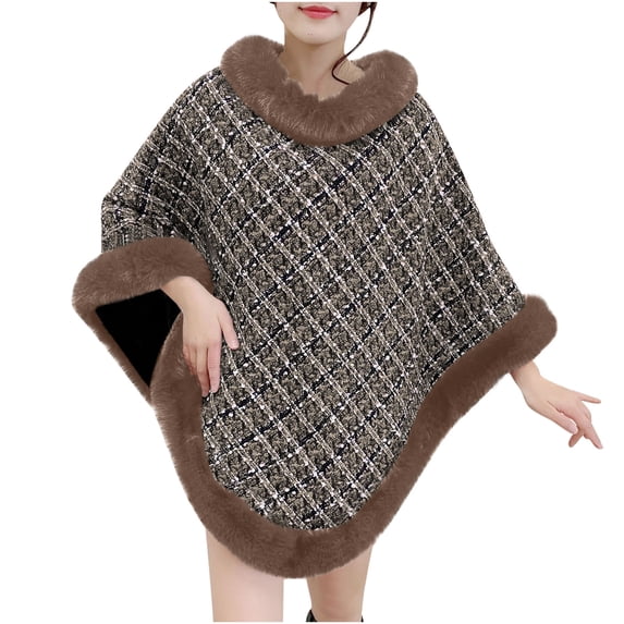 Shawl Wraps for Women, Elegant Knitted Cape Open Front Poncho Scarf Blanket Cardigan Coat for Spring, Fall, and Winter
