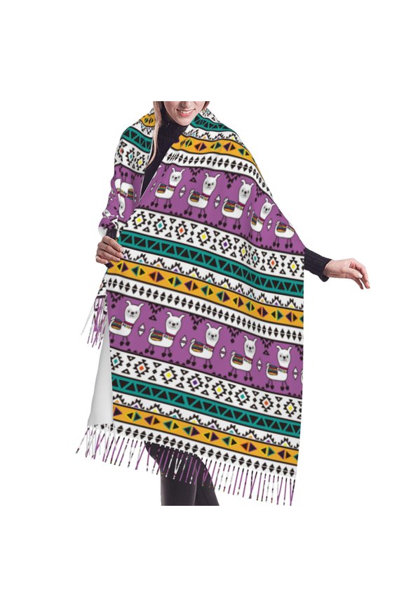 Shawl Wraps for Women - Exotic Funny Cute Alpaca Oversized Fall Winter Fashion Blanket Scarf for Women