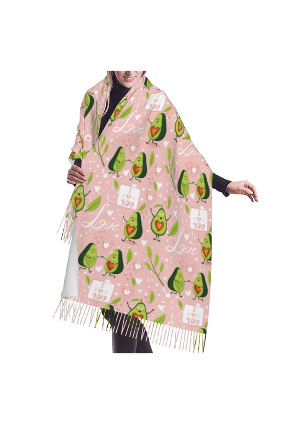 Shawl Wraps for Women - Funny Avocado Love Oversized Fall Winter Fashion Blanket Scarf for Women