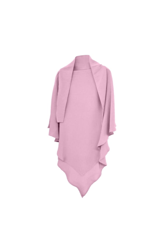 Shawl Wraps for Women Hijab LSQii Solid Color Muslim Headscarf Soft Lightweight Breathable Muslim Turban Everyday Wear Multiple Color Options Pink