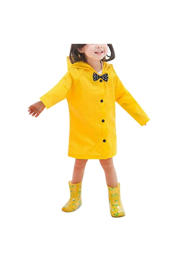 Shawl Wraps for Women Kids Hooded Button Down Long Jacket Bow Rainwear Lightweight Raincoat Triangle Scarf