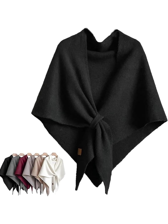 Shawl Wraps for Women, Knitted Shawl Wrap, Soft Cardigan Cape Shoulder Wrap Scarf, Cozy Draped Shawl for Fall and Winter